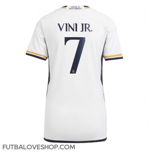 Dres Real Madrid Vinicius Junior #7 Domáci pre Ženy 2023-24 Krátky Rukáv
